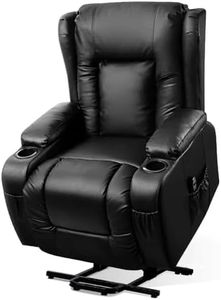 Artiss Massage Chair Black Leather Recliner Lounge Sofa Armchair, Home Furniture Health Personal Care, Lift Heated Electric Adjustable Backrest Footrest Rocking Nursing Feeding