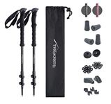 Trekrite Telescopic Walking Poles Set, Adjustable and Lightweight Aluminium Unisex with Accessories, Pair of Premium and Durable Hiking Poles