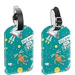 Discover The Cosmos Travel Luggage Tags Set of 2 Handbag Suitcase ID Labels Bag and Baggage Tag with Secure Strap