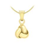 Carissima Gold Women's 9 ct Yellow Gold 9 x 18 mm Triple Knot Pendant on 9 ct Yellow Gold 0.7 mm Diamond Cut Curb Chain Necklace of Length 46 cm/18 Inch