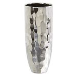 13in. Designer Silver Cylinder Vase