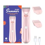 Zlade Summer Intimate Body Trimmer for Women | Underarms, Bikini, Pubic Hair Removal | Detachable Ceramic Blades | Waterproof, Rechargeable, Silent Trimming