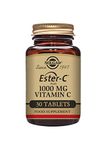 Solgar Ester-C Plus 1000 Mg Vitamin C Tablets - Pack of 30 - Supports Healthy Immune System - Highly Absorbable Vitamin C - Vegan and Gluten Free