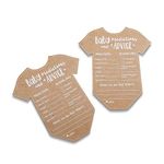 Kate Aspen 28440NA Baby Prediction/Advice Card, (Set of 50) Shower Game One Size Kraft, white