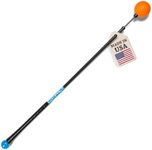 Orange Whip Compact Golf Swing Trainer Aid for Improved Rhythm, Flexibility, Balance, Tempo, Swing Plane, and Strength, Patented and Made in USA, 35.5"
