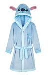 Disney Kids Dressing Gown, Lilo and Stitch Robe Girls Boys, Stitch Gifts (Blue, 13-14 Years)