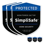 6PCS Yard Sign Simpli-safe Stickers, Yard Sign Stickers Compatible with Home Security Systems, Durable and Waterproof, Alarm Stickers