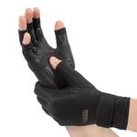 Copper Fit Unisex-Adult's Hand Relief Compression Gloves, black, Large/X-Large