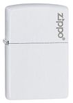 Zippo Usa Brass 214Zl Logo Lighter (White)