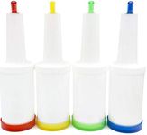THW® 1 LTR Store & Pour Cocktail Martini Mixer Shaker Maker Save & Serve Bottles,Easily Mix Pour and Store (Color May Vary) - 4 Piece Set
