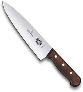 Victorinox Wood, Cuchillo para trinchar, Cuchillo de cocina, Filo recto, Hoja extra afilada, Acero inoxidable, Mango de madera