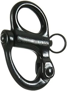 Fusion Climb (TAA Approved) Quick Release High Strength Snap Shackle 18KN Pull-Lock, Black Product Name/Made in USA