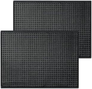 2 Alfombrillas de Secado Rápido de Microfibra, Escurridor, Para Cocina, Accesorios de Mesa, Lavar a Máquina, 51 x 38 cm, Color Negro