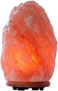 Himalayan Glow 1004 Crystal Himalayan Salt Lamp, Night Light Hand Crafted for Home Decor, 7-9 Inch, Orange/Amber