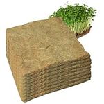 8Pcs Hemp Mats for Growing Microgreens 10x10'' Growing Mat Microgreens Growing Kit Jute Mat Organic Seed Sprouts Growing Mat for Seed Starter Trays