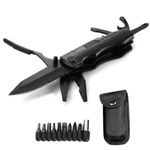 Folding Pocket Multi-tools with Saw, Plier, Screwdriver, Bottle Opener - Extra Strong High Safety Lock Design - Perfect Tool for Outdoor, Tactical, Survival,Camping,Emergency tools