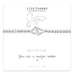 Life Charms Women Jewellery Super Sister Double Heart Bracelet Wristband Ladies