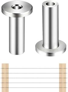 50 Pack T316 Stainless Steel Protector Sleeves for 1/8" 3/16" Wire Rope Cable Railing, Marine Grade Protective Sleeves Deck Cable Railing Kit for Wood Posts DIY Balustrade