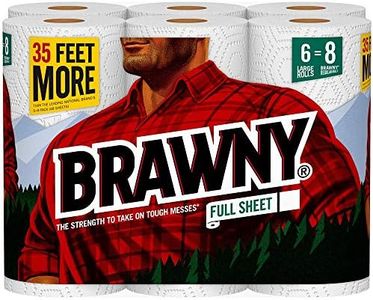 Brawny Paper Towels, 6 Large Rolls, Full Sheet, 6 = 8 Regular Rolls