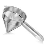 New Star Foodservice 34233 18/8 Stainless Steel China Cap Strainer, 8-Inch, Coarse Mesh