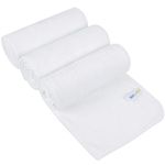 SINLAND Microfiber Gym Towels Sports Fitness Towel Workout Sweat Towels Fast Drying Yoga Towel for Travel, Beach, Hiking, Swimming, Backpacking 3 Pack White 16 Inch X 32 Inch