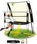 Volleyball Training Net System - Sturdy, Adjustable, and Portable Volleyball Practice Net | Roller Bag and Volleyball Kits Included | Perfect for Team or Solo Training