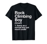 Rock Climbing Boy Definition Funny Sports T-Shirt