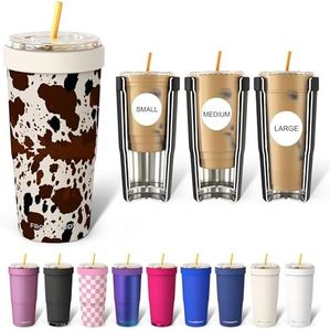 Frost Buddy Togo Buddy 30oz Stainless Steel Vacuum Insulated Tumbler To Go Coffee Cup – Iced Coffee Sleeve, Travel Mug, Thermal Cup for Hot & Cold Drinks, Dunkin Cup (Cowabunga)