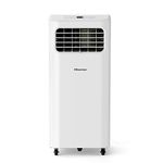 Hisense Portable Air Conditioner 6,000 BTU Cooling Dehumidifier Fan for Smaller Room up to 250 sq ft, Remote Control, White
