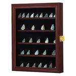 KCRasan Arrowhead Display Case - Native American Arrowhead Shadow Box Wall Mount Arrowhead Collection Display Cabinet with Uv Protection Cherry