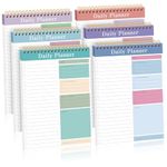 6 Pack to Do List Notepad Daily Planner Notepad to Do Notebook Daily to Do List Notebook Daily to Do Notepads for Adults and Kids Classroom Office Home Supplies, 30 Sheets/ Pack, 6 Colors