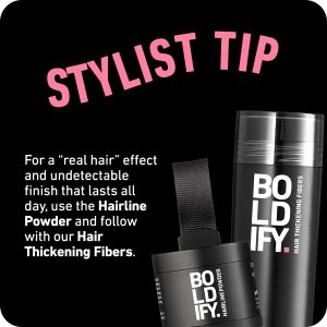 BOLDIFY Hairline Powder Black – Root Touch Up for Thinning Hair