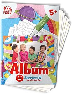 Sabbiarelli Sand-it For Fun - Album Le Cornici Portafoto: 5 Fogli Adesivi da Colorare con la Sabbia (non inclusa), Gioco per Bambini Anni 5+