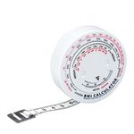 Body Measure Tape - Index Round Fat Measurement Fitness Measuring Body Retractable Tape Arms Chest Thigh or Waist Measuring Tape Fitness Goals BMI Calculator