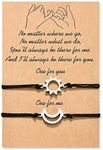 VGWON Sun Moon Friendship Bracelets, Best Friend Couples BFF Matching Bracelet for Best Friends Couple Family