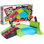 Tech Deck, Neon Mega Park X-Connect Creator, Customizable Glow-in-The-Dark Ramp Set with 2 Blind Skateboard Fingerboards, 90+ Pieces, Gift for Ages 6+