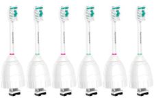 Aoremon Replacement Toothbrush Heads Compatible with Philips sonicare E-Series, 6 Pack Replacement Brush Heads Come with Caps
