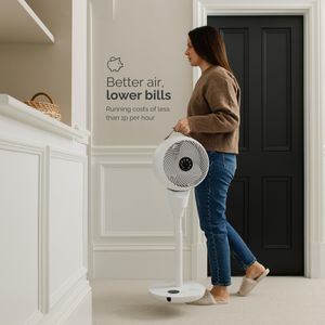 Meaco MeacoFan 1056P Pedestal Air Circulator – Quiet Oscillating Fan with Remote