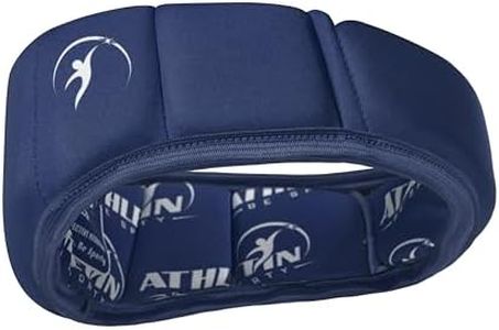 ATHLETIN BE SPORTY – Soft Shell Non-Tackle Headgear, Lightweight, Breathable, Moisture-Wicking, Designed for Flag Football, Soccer, Volleyball, Field Hockey & Figure Skating (Navy Blue, Adult)