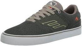 Emerica Men's Low Vulc Top Skate Shoe, Grey/Tan, 8