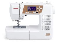 Janome 3160QDC Computerized Sewing Machine w/Hard Cover + Extension Table + Quilt Kit + 1/4 Seam Foot w/Guide + Overedge Foot + Zig Zag Foot + Zipper Foot + Buttonhole Foot + Needles + More!