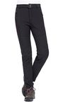 Geval Women's Outdoor Windproof Waterproof Softshell Fleece Snow pants (S,Black)
