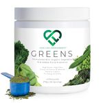 Organic Greens by LLS | 273g - 30 Servings | Unflavoured | Contains 6 Organic Greens - Inulin, Kale, Spirulina, Spinach, Seagreens, Pea, Chlorella Plus Lactospore® | Love Life Supplements