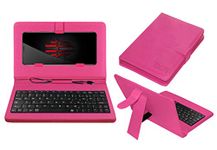 Acm Keyboard Case Compatible with Nubia Red Magic Gaming Phone Mobile Flip Cover Stand Plug & Play Device for Study & Gaming Pink