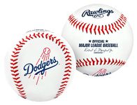 Rawlings MLB Los Angeles Dodgers Team Logo Baseball, White, 1