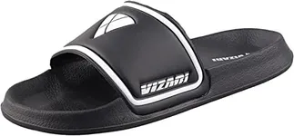 Vizari Men's SS' Soccer Slide Sandals For Adults and Teens (Black, 12)