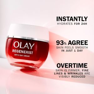 Olay Regenerist Day Face Cream SPF 30 – Anti-Wrinkle Moisturiser with Niacinamide & Peptides, 50ml