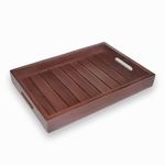 Dime Store Wooden Handmade Serving Tray with Handle Multipurpose Tray | Platters for Serving, Home and Kitchen (Modern)