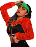 Avidlove Red Fishnet Shirt Women Mesh Fishnet Top Hoodie Crop Tops for Women Red M