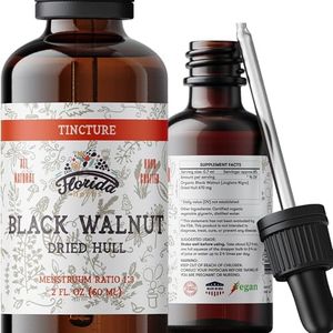 Black Walnut Tincture, Organic Black Walnut Extract Drops (Juglans Nigra, Barberry) Dried Hull